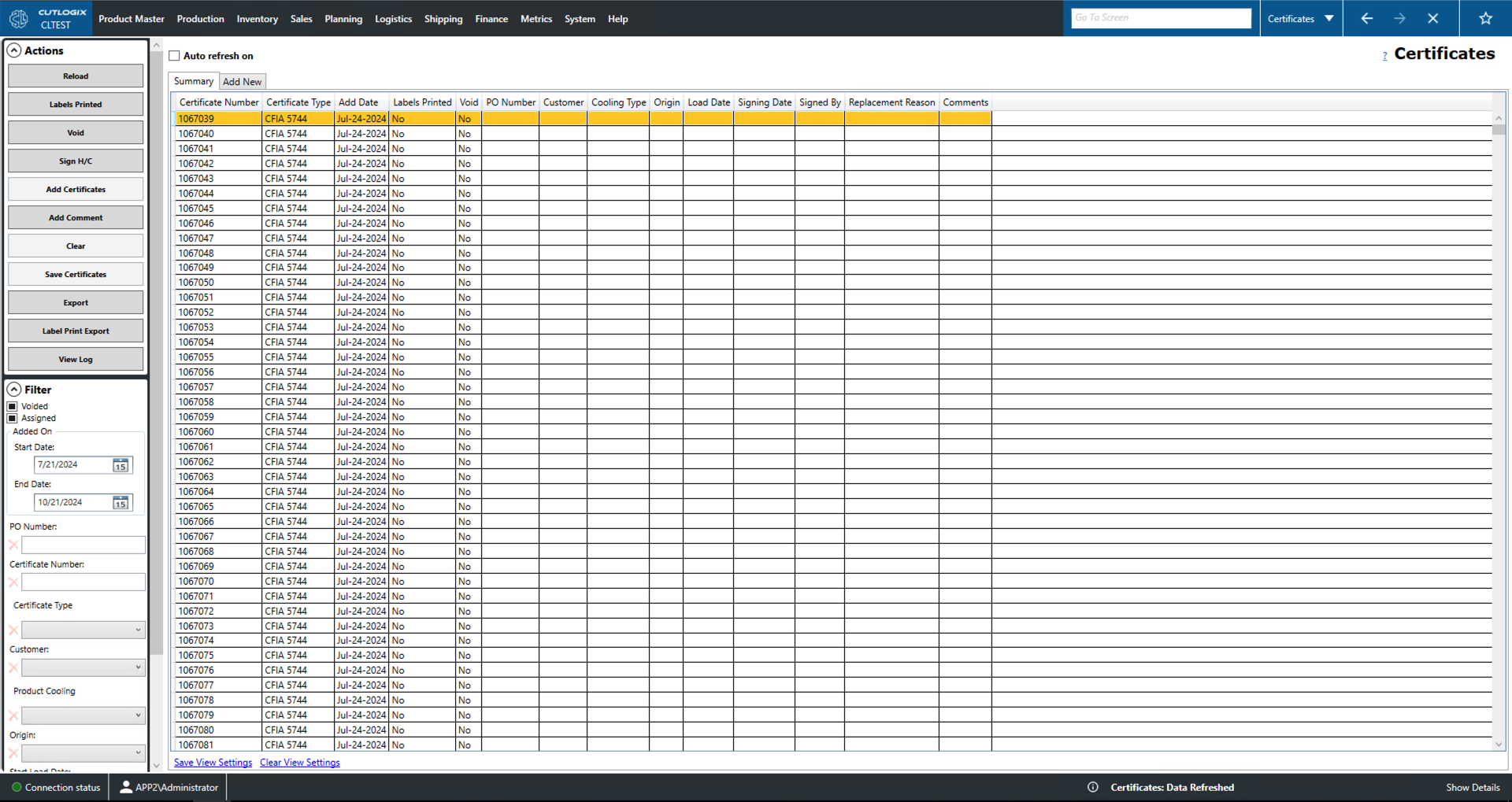 A Screenshot of the Packaging Tab