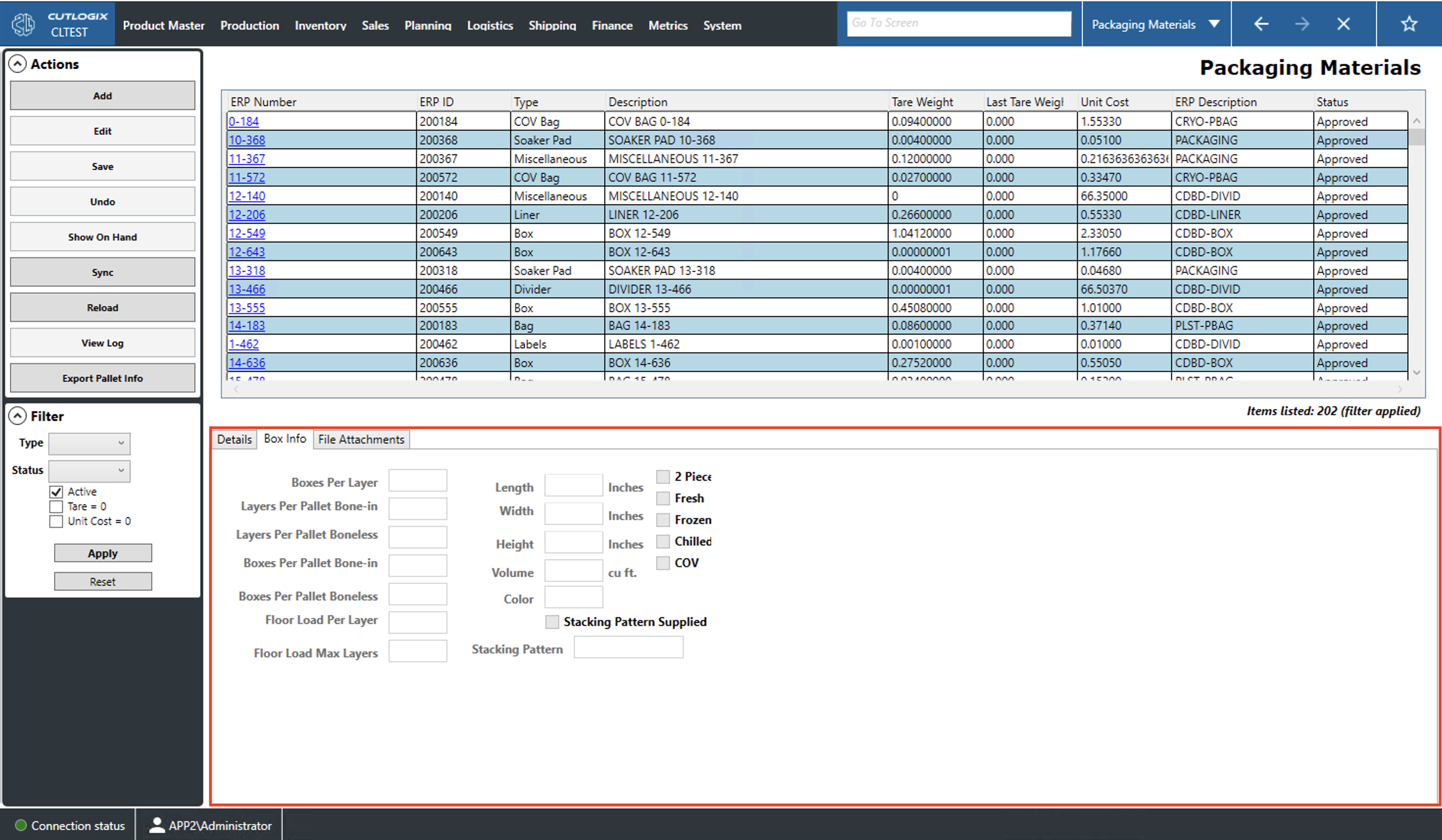 A Screenshot of the Packaging Tab