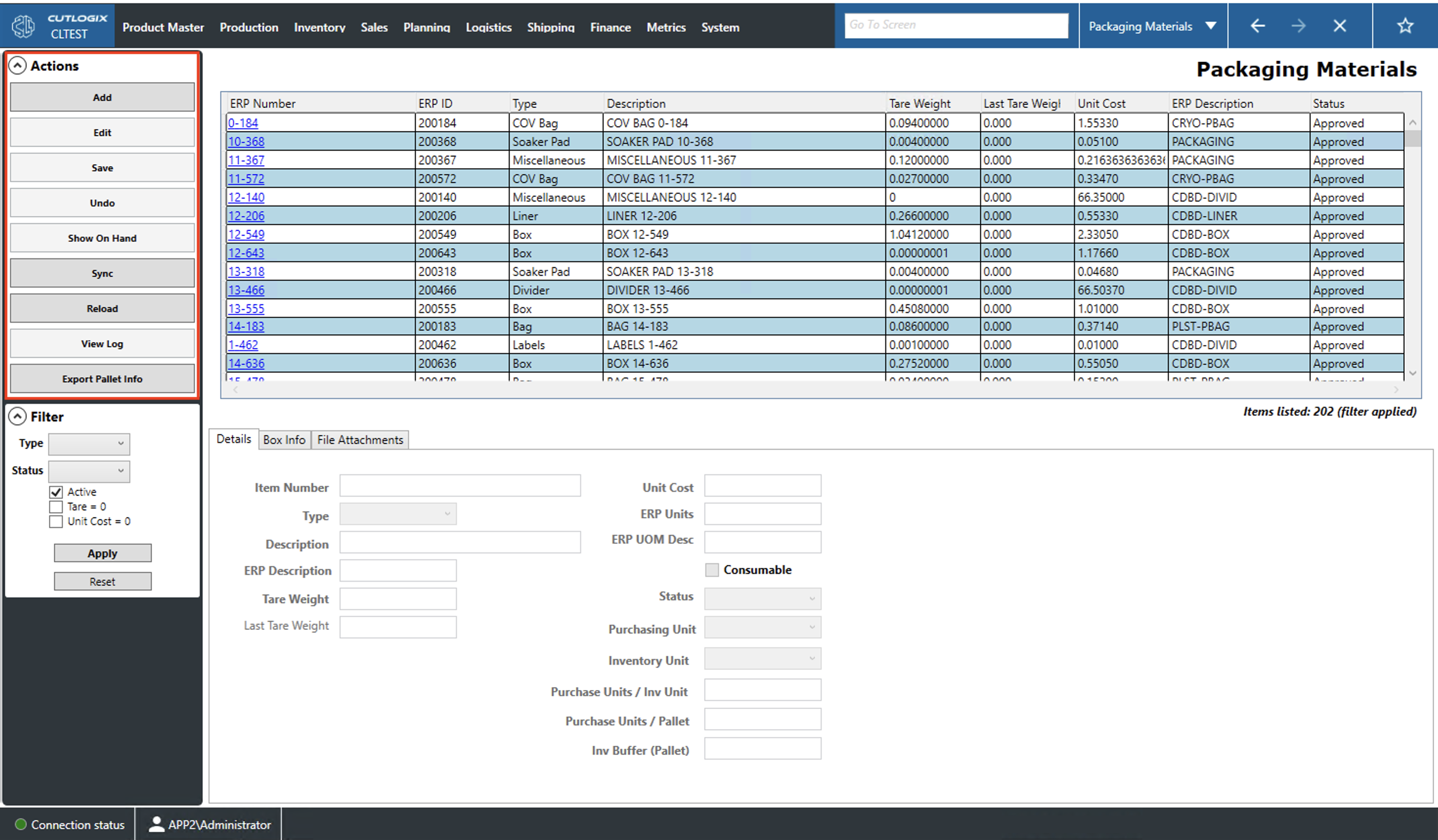 A Screenshot of the Packaging Tab
