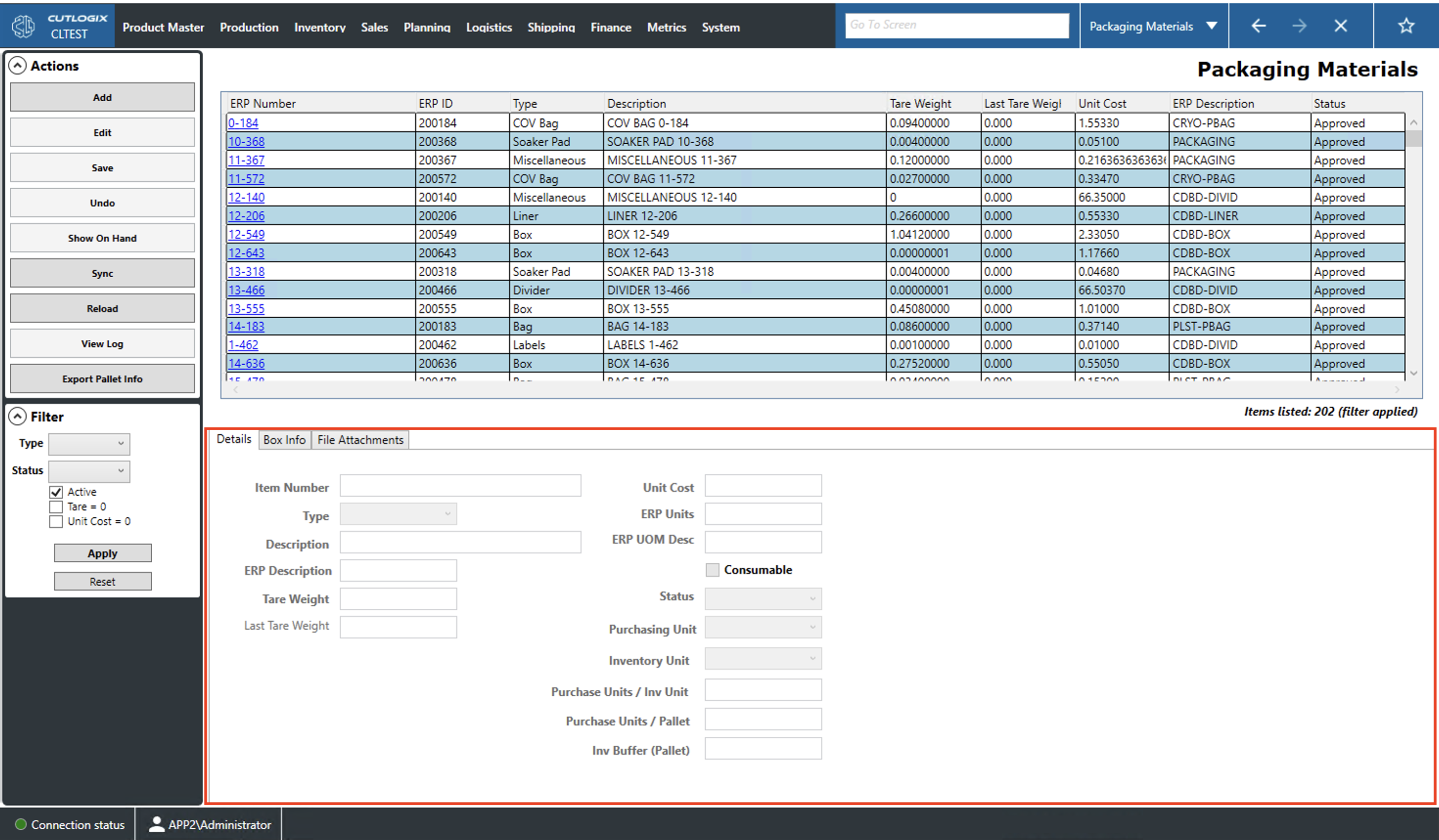 A Screenshot of the Packaging Tab