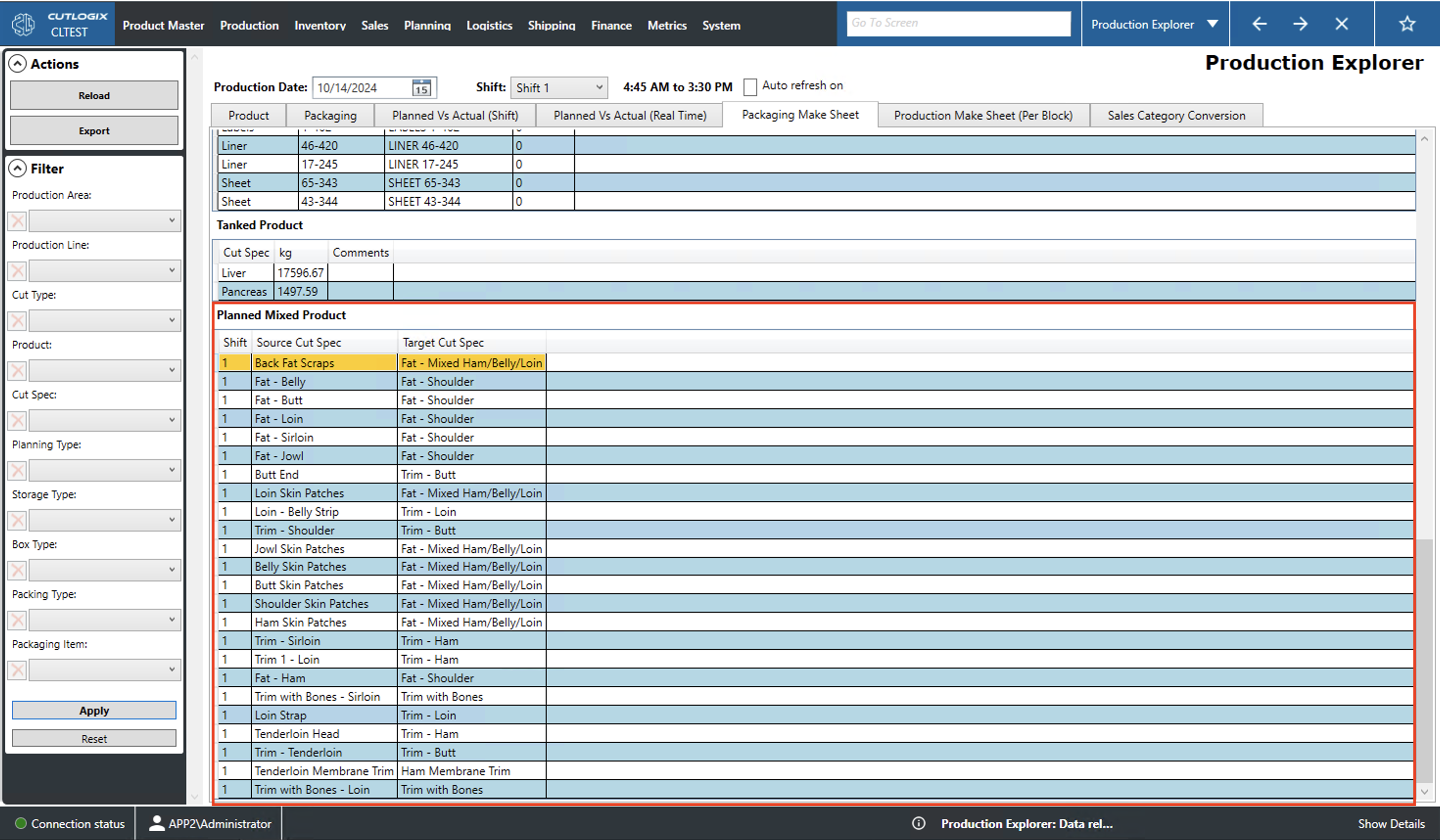 A Screenshot of the Packaging Tab